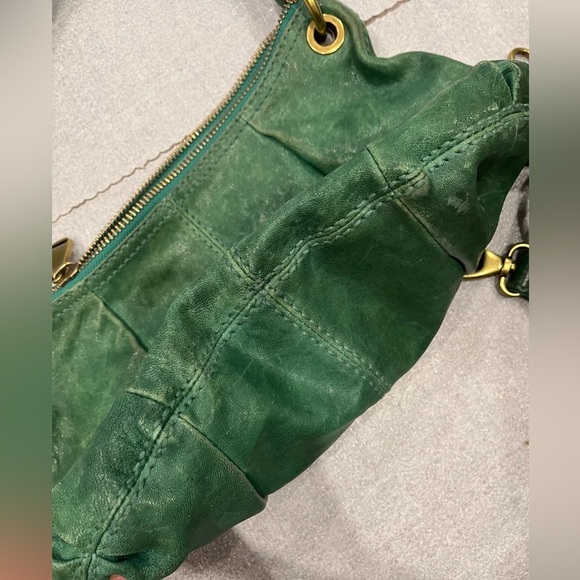 Fossil Maddox Green Leather Shoulder /Crossbody Bag - Picture 3 of 7